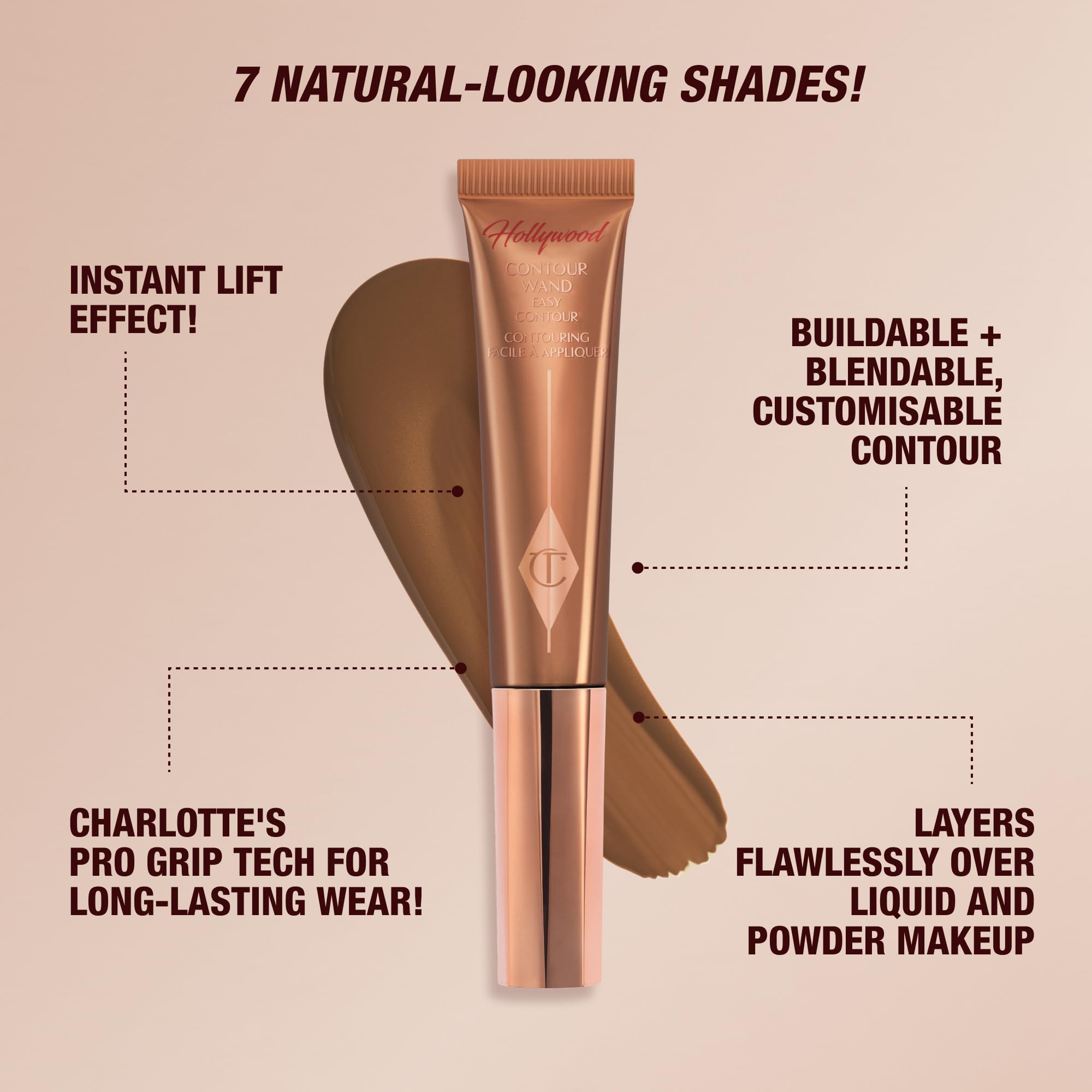 Charlotte Tilbury before and after cheek demonstrating immediate sculpting benefits