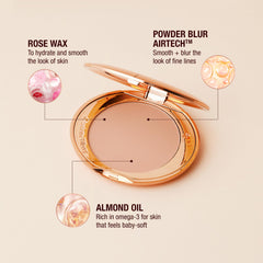 Charlotte Tilbury before and after T-zone comparison showing reduced shine benefit