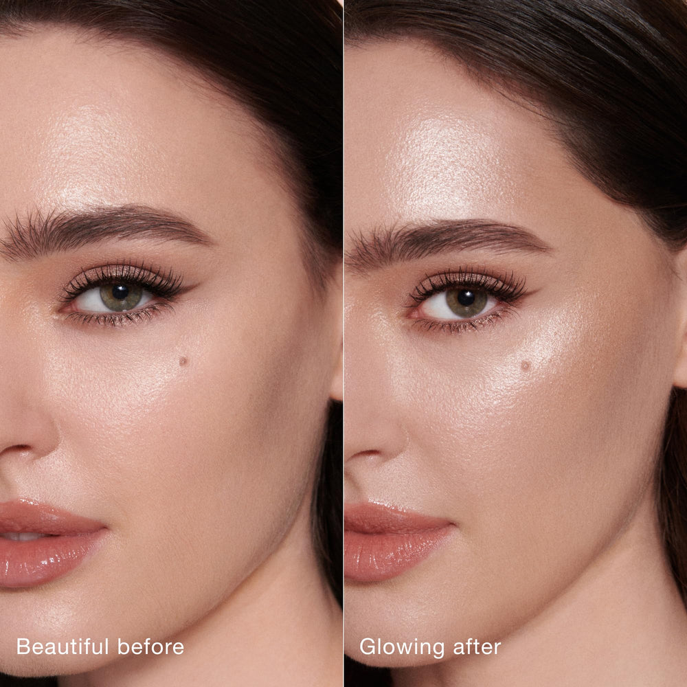 Charlotte Tilbury blended cheek radiance showing natural candlelit glow and seamless skin finish