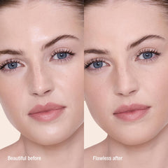 Charlotte Tilbury compact with refill demonstrating eco-friendly refillable convenience