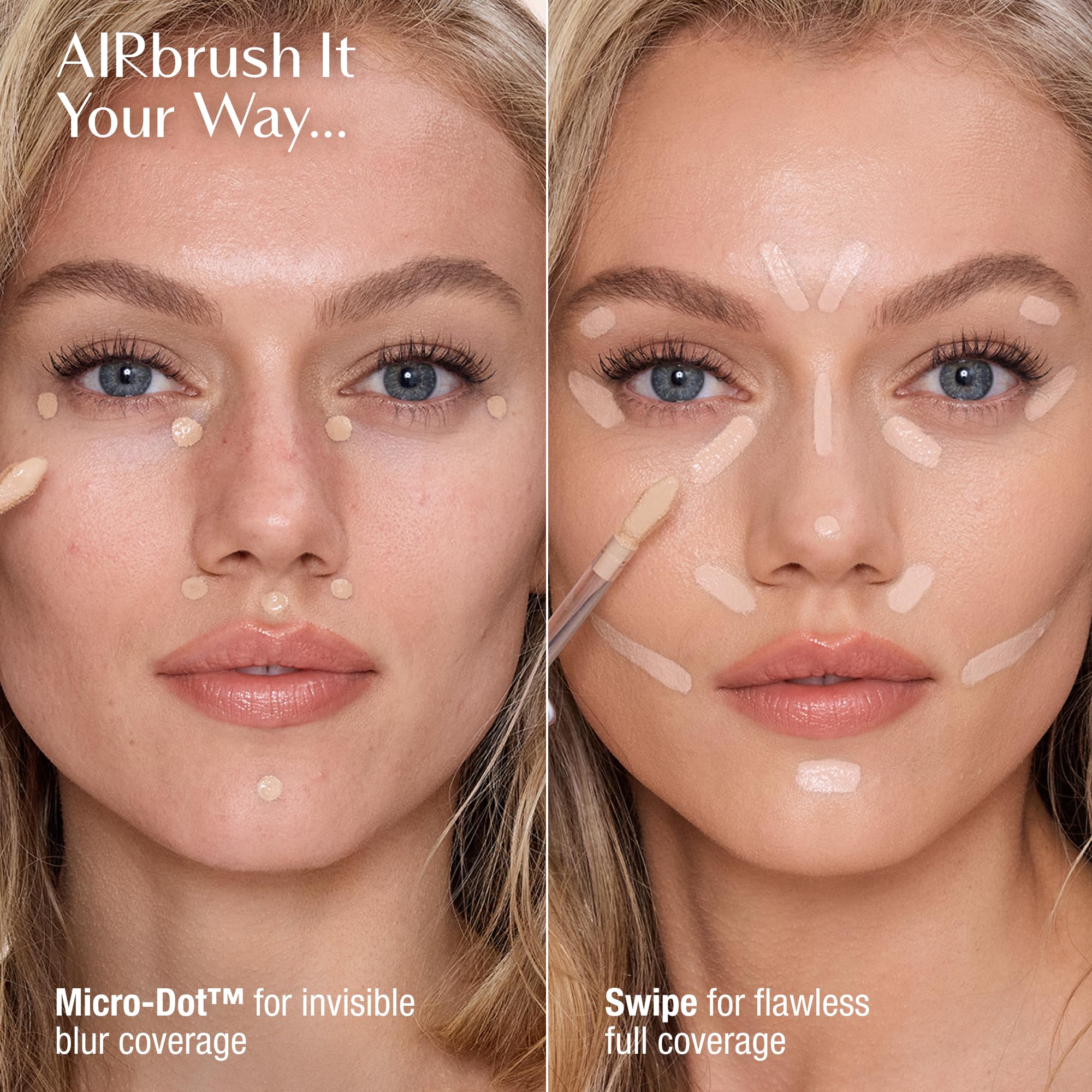 Charlotte Tilbury concealer swiped texture showing smooth, blendable coverage