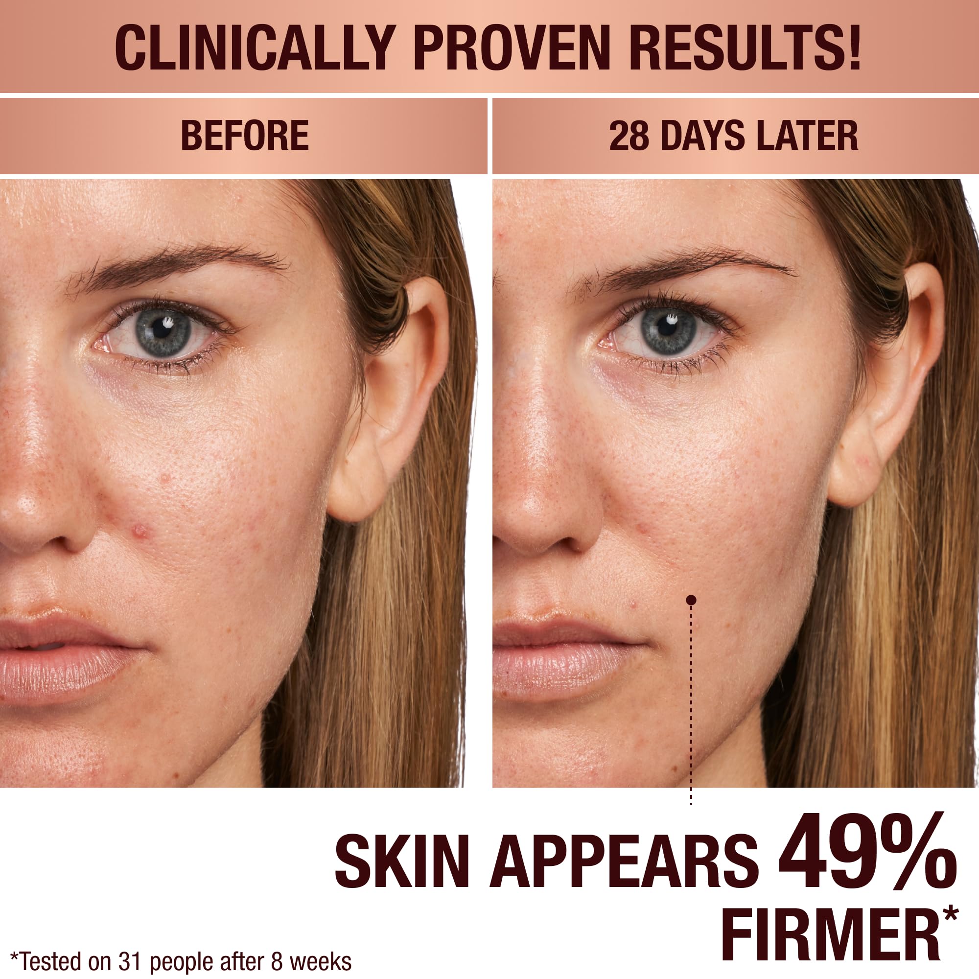 Charlotte Tilbury dropper dispensing clear elixir, demonstrating precise application and efficient use
