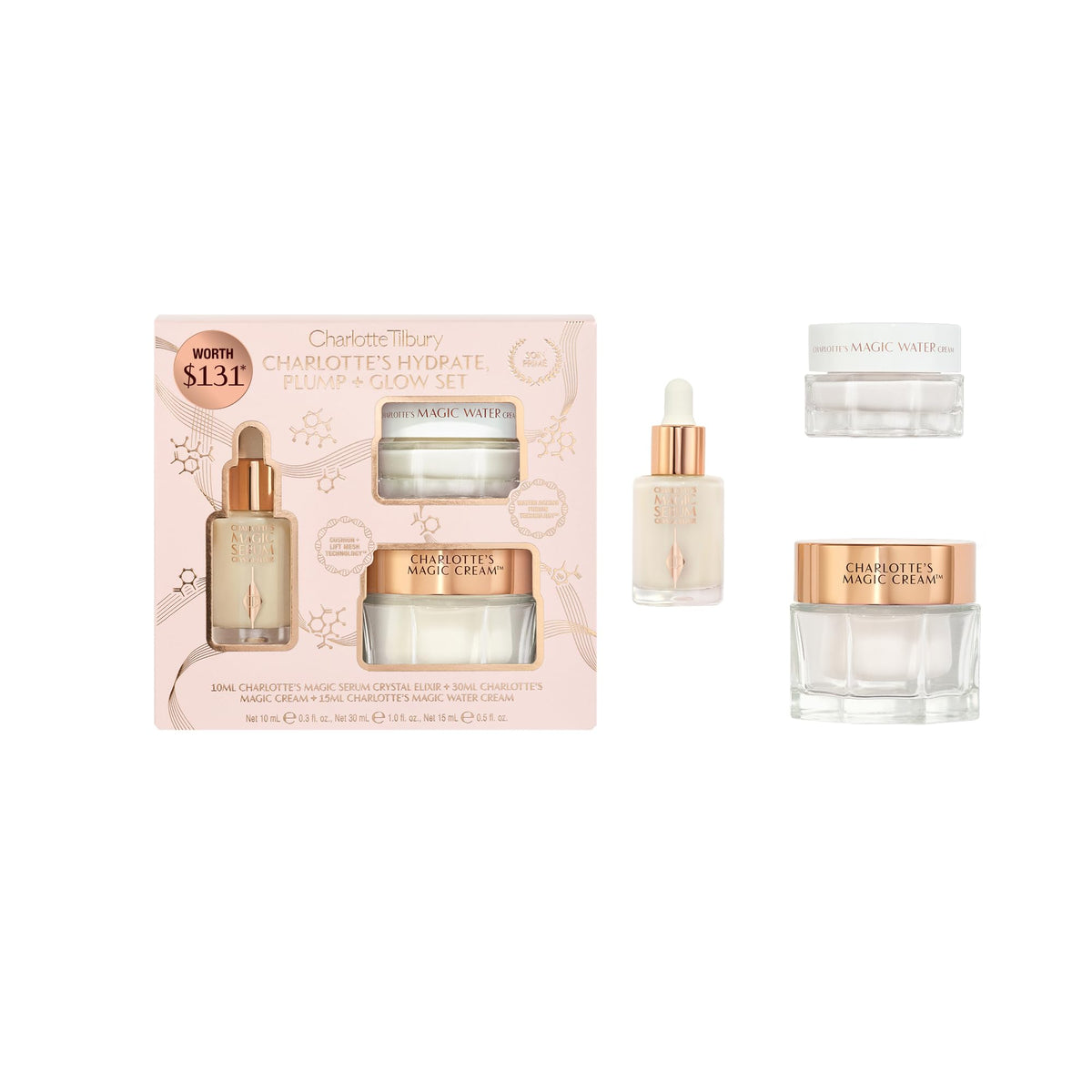Charlotte Tilbury front packaging showing trio and gift-ready presentation