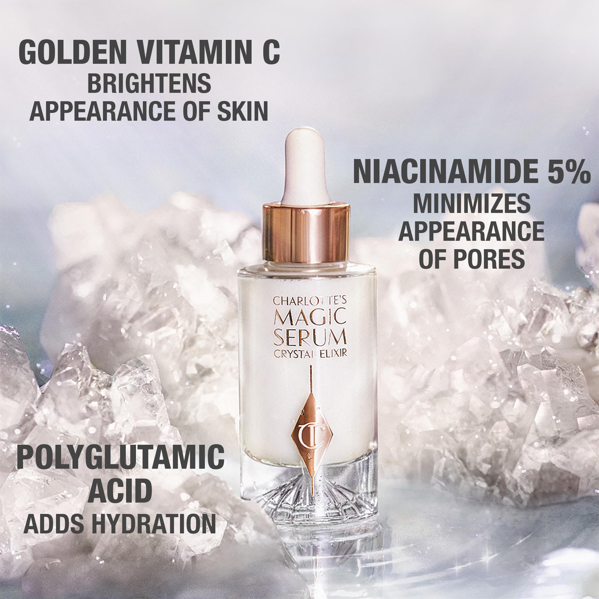 Charlotte Tilbury gift box open with serum inside for gifting appeal