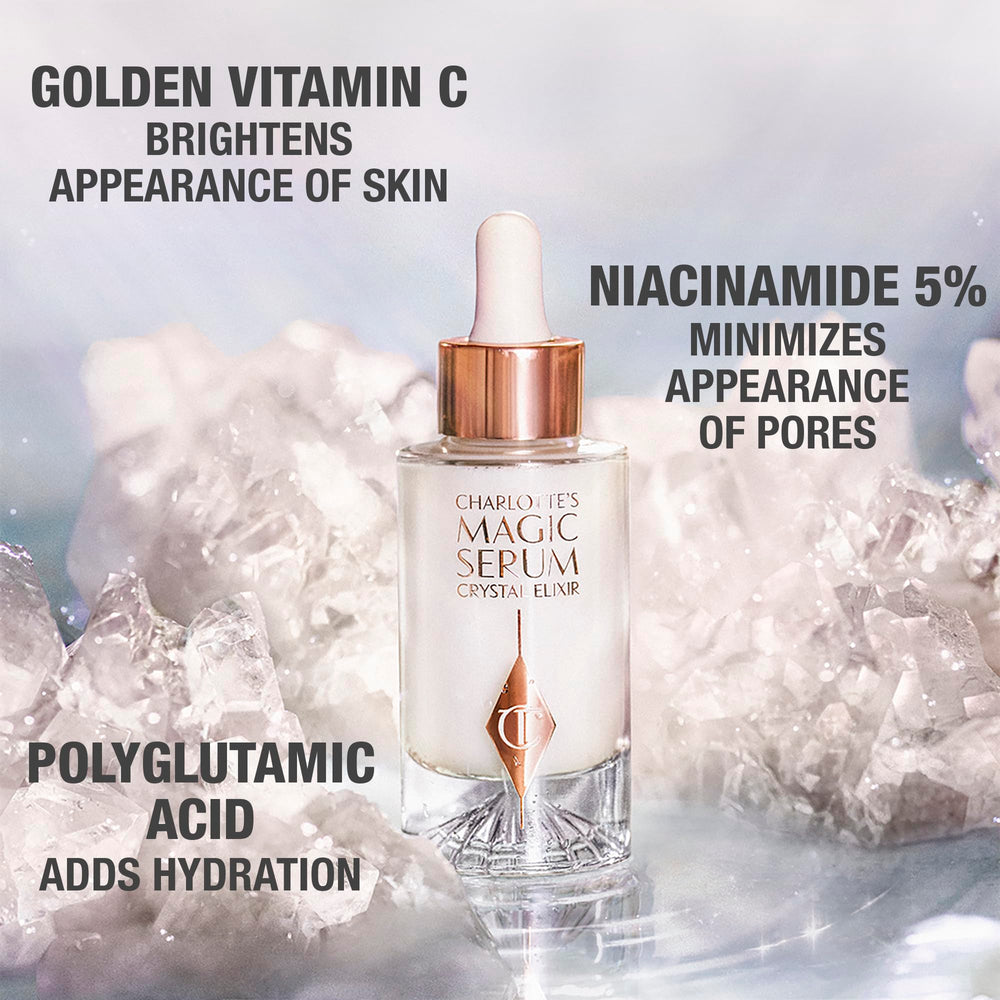 Charlotte Tilbury gift box open with serum inside for gifting appeal