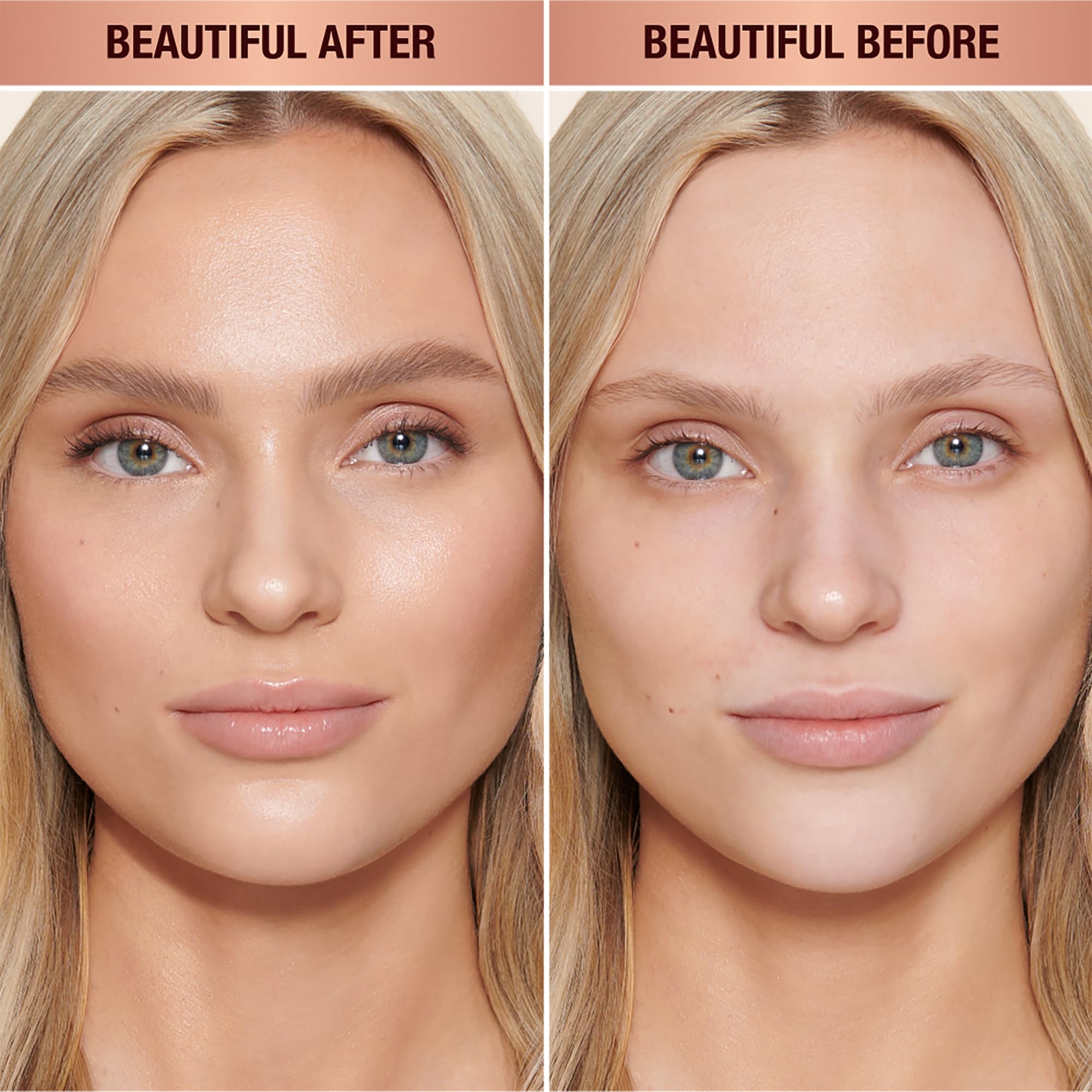 Charlotte Tilbury texture swipe highlighting blendable tint and dewy finish