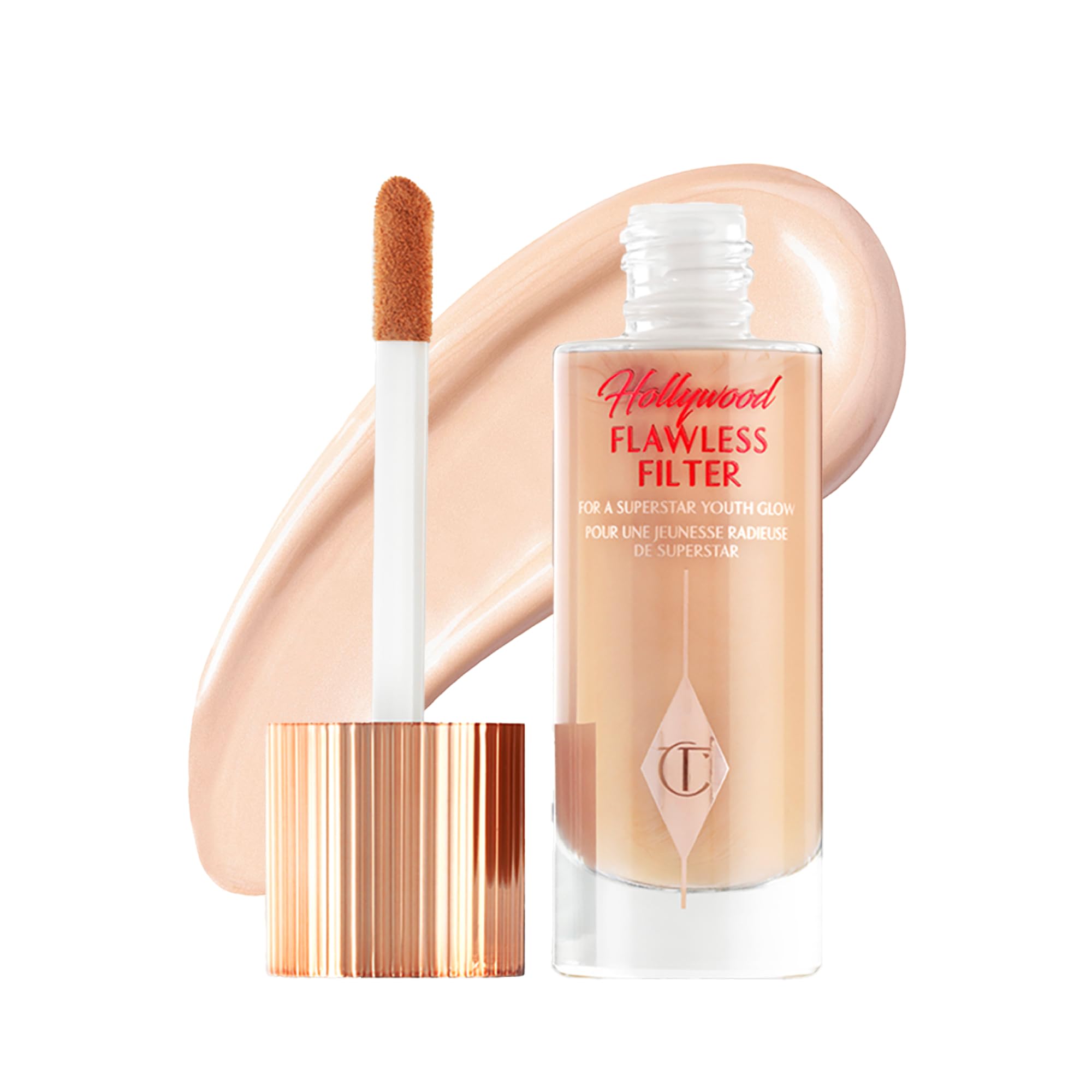 Charlotte Tilbury bottle front view showing product, luminous glow