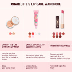 Charlotte Tilbury label and ingredient list highlighting hyaluronic acid and C‑Peptide