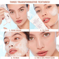 Charlotte Tilbury ingredient display highlighting hyaluronic acid and peptides