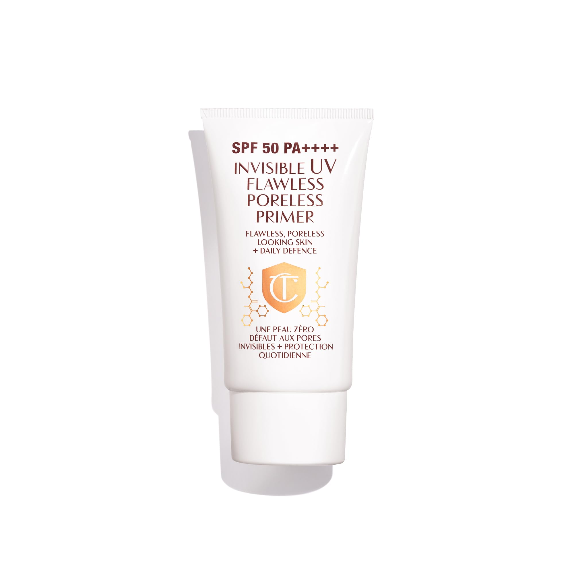 Charlotte Tilbury front packaging showing SPF 50 protection benefit