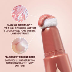 Charlotte Tilbury lifestyle evening glow look on model showcasing red-carpet radiance and camera-ready luminosity