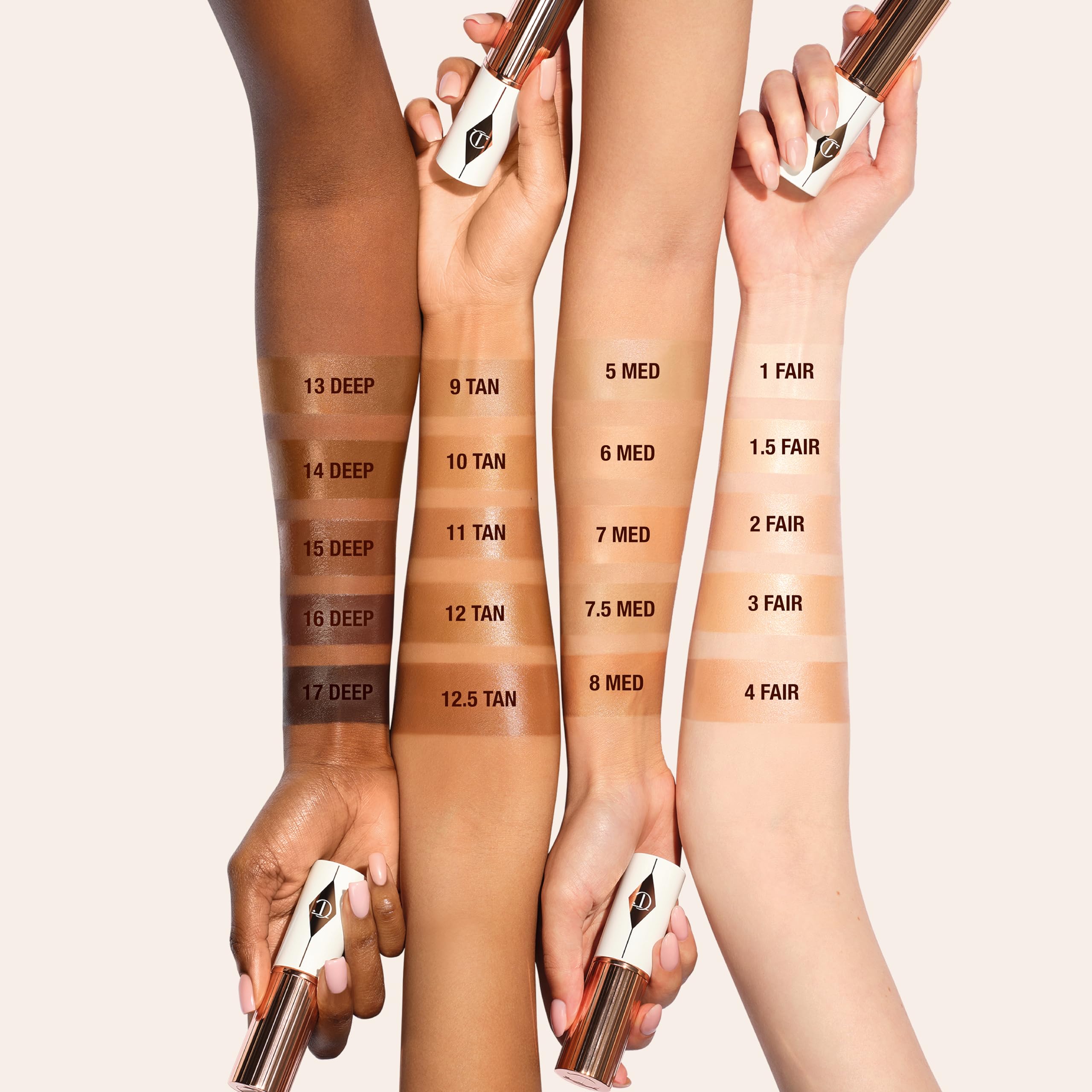 Charlotte Tilbury lifestyle shot in makeup bag promoting everyday glow benefit