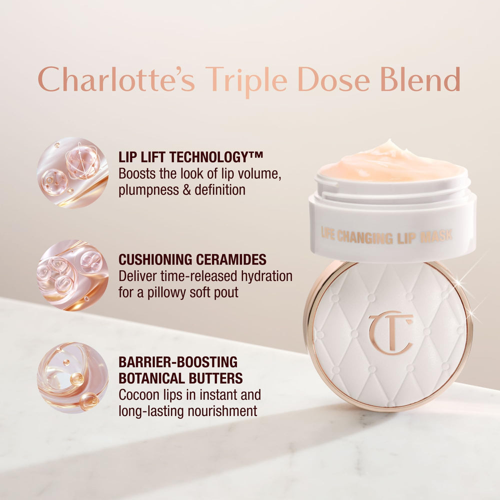 Charlotte Tilbury ingredients visual emphasizing emollients for soft lips