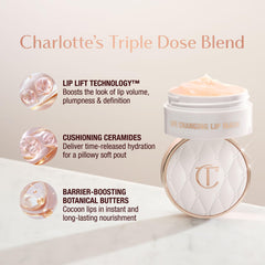 Charlotte Tilbury ingredients visual emphasizing emollients for soft lips