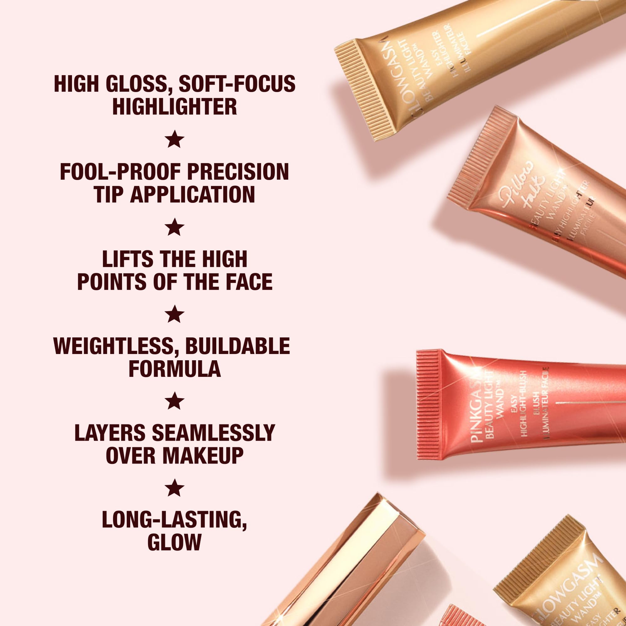 Charlotte Tilbury liquid texture swatched on skin showing pearlescent, blendable finish for luminous effect