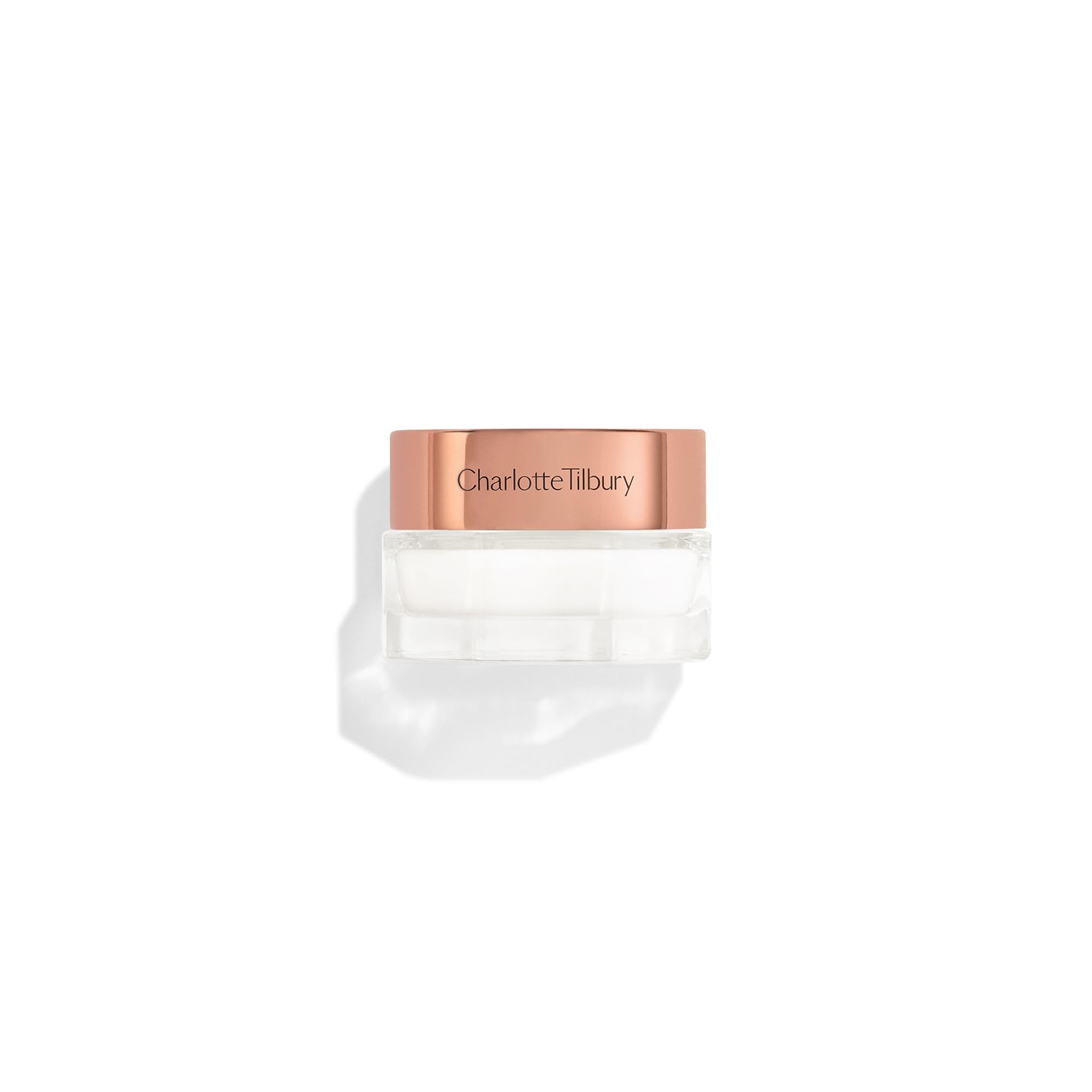 Charlotte Tilbury jar front view showing elegant packaging and instant glow benefit