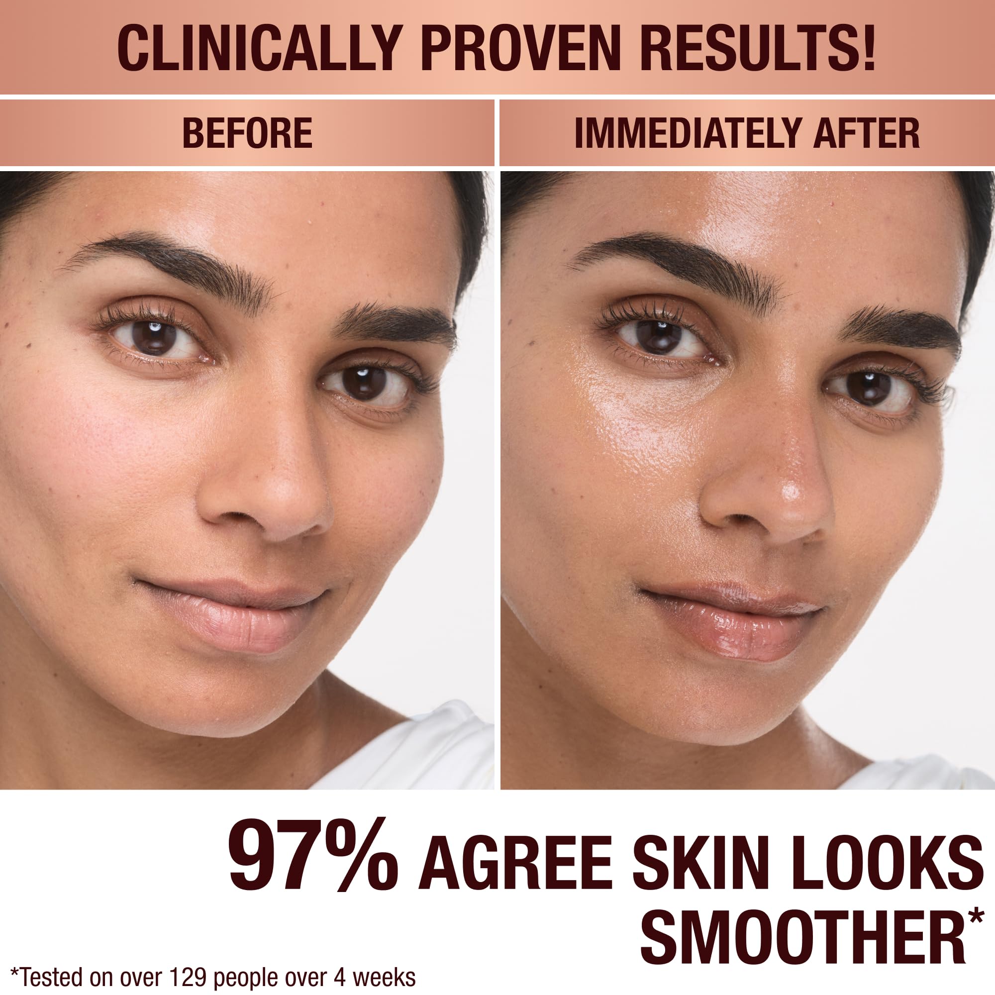 Charlotte Tilbury label close-up emphasizing key actives and formulation transparency