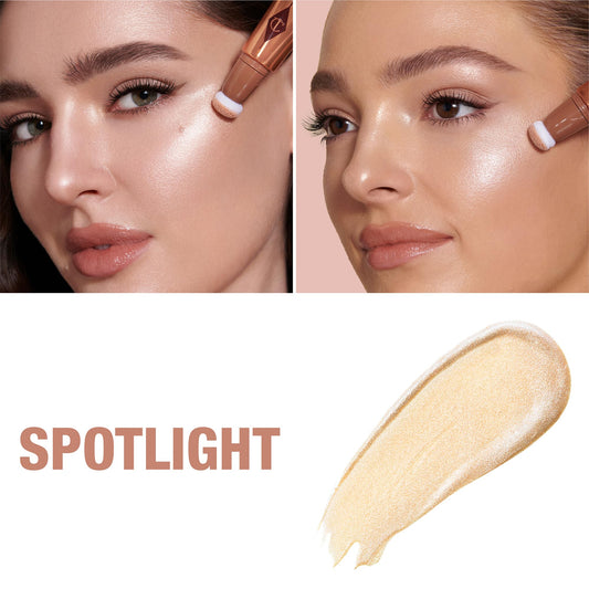 Charlotte Tilbury Magic Cushion applicator close-up dispensing precise dots for easy, controlled application