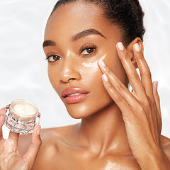Charlotte Tilbury cream texture close-up showing silky finish and hydrating glow for smooth application
