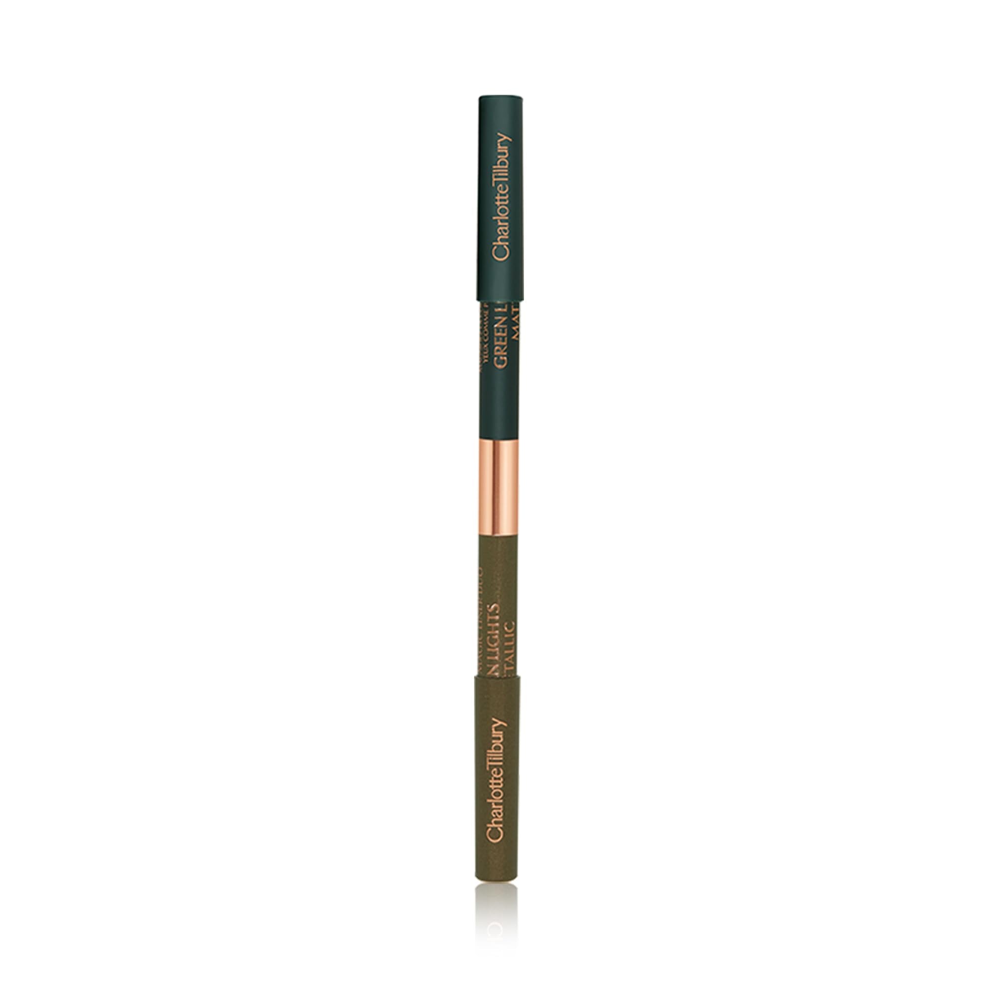 Charlotte Tilbury pencil next to ruler showing compact size and portability benefit