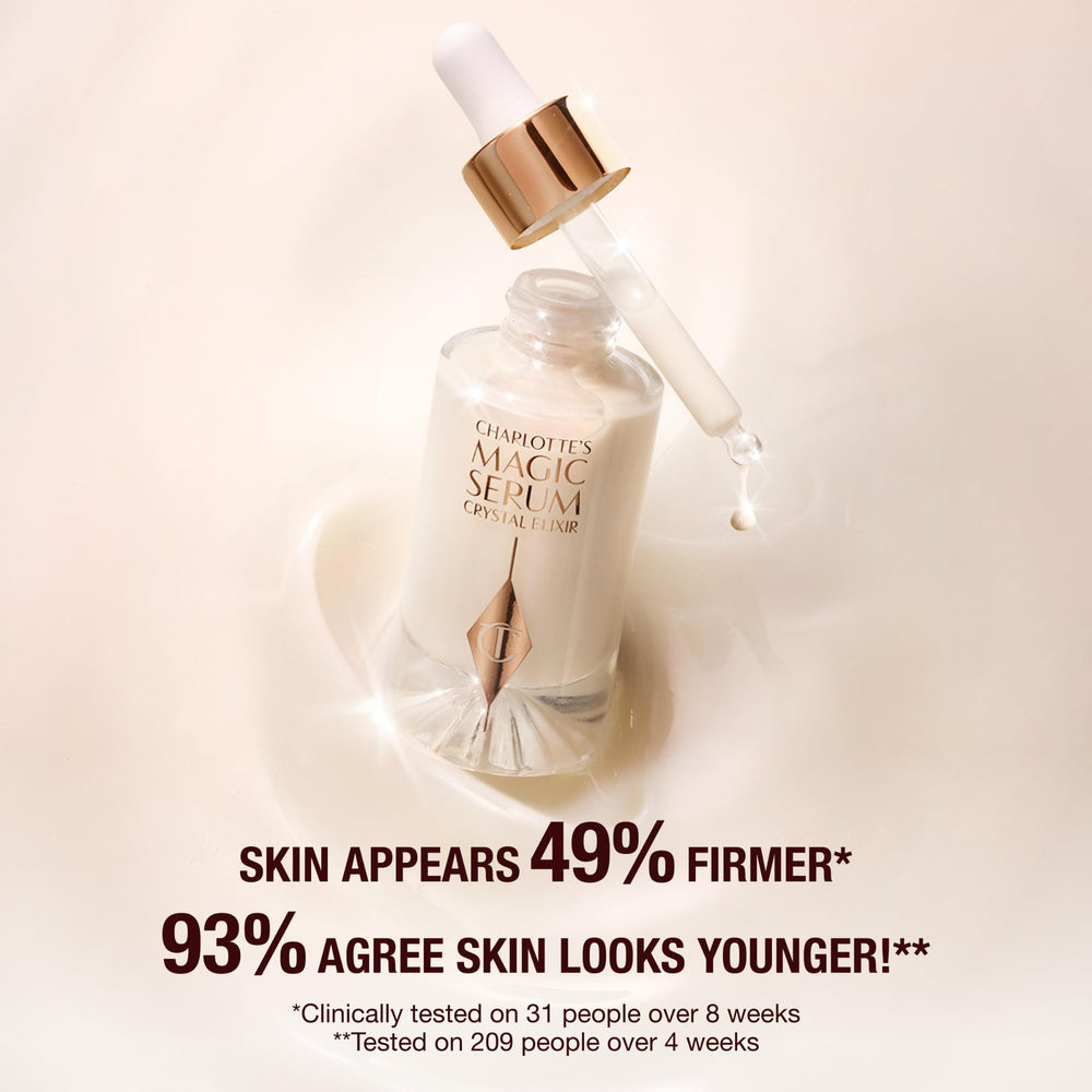 Charlotte Tilbury pipette dispensing serum highlighting precise application