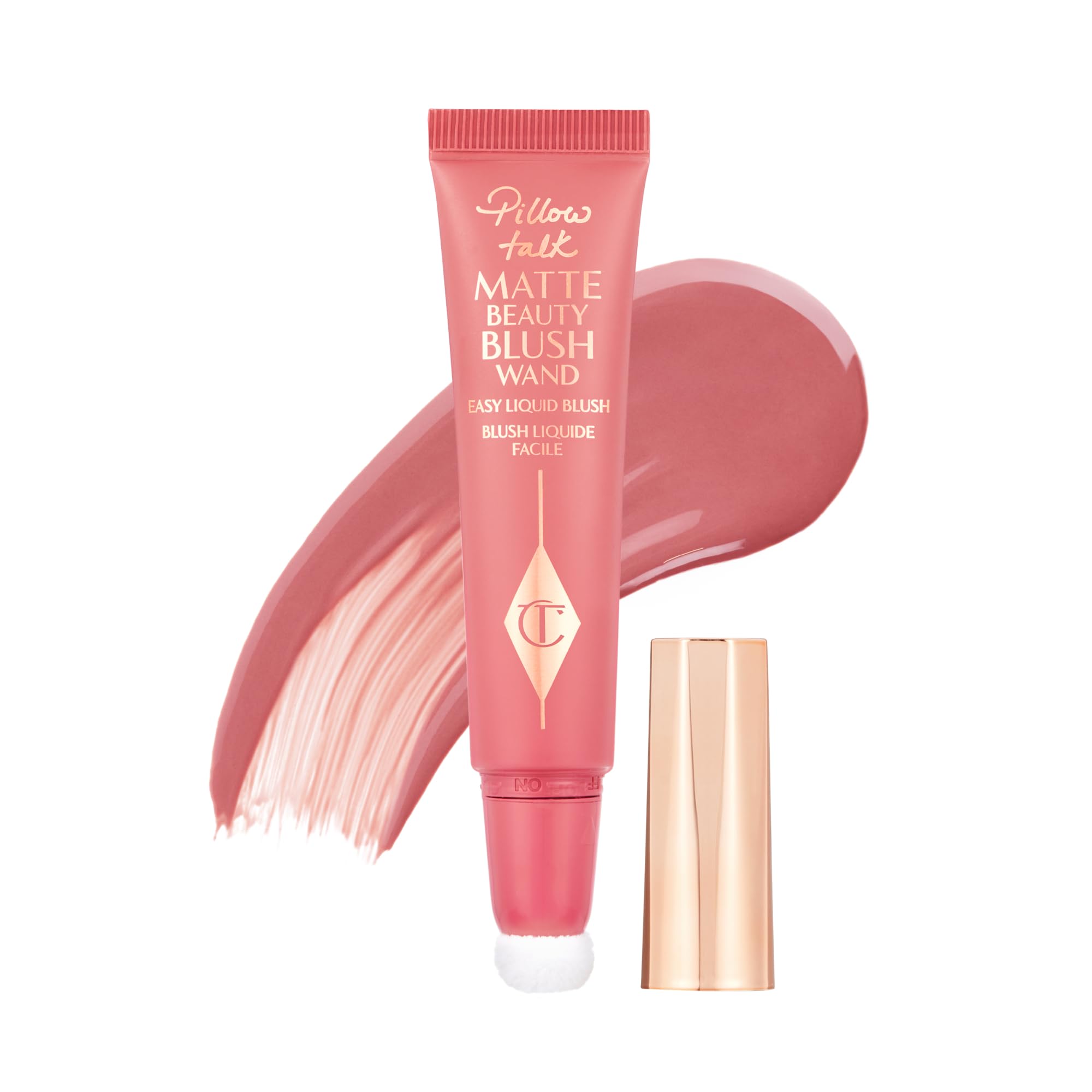 Charlotte Tilbury front packaging showing product and shade, showcases convenience