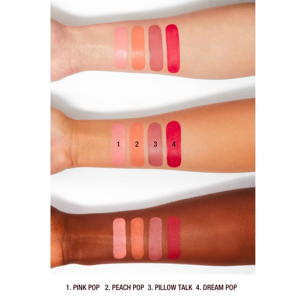 Charlotte Tilbury application on cheek demonstrating lift and buildable color