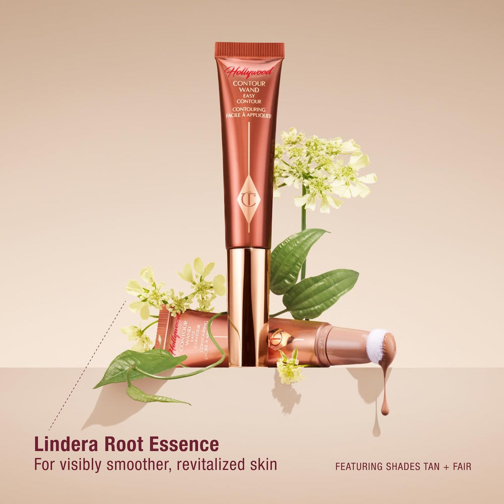 Charlotte Tilbury product held in hand showing compact size and travel-friendly design