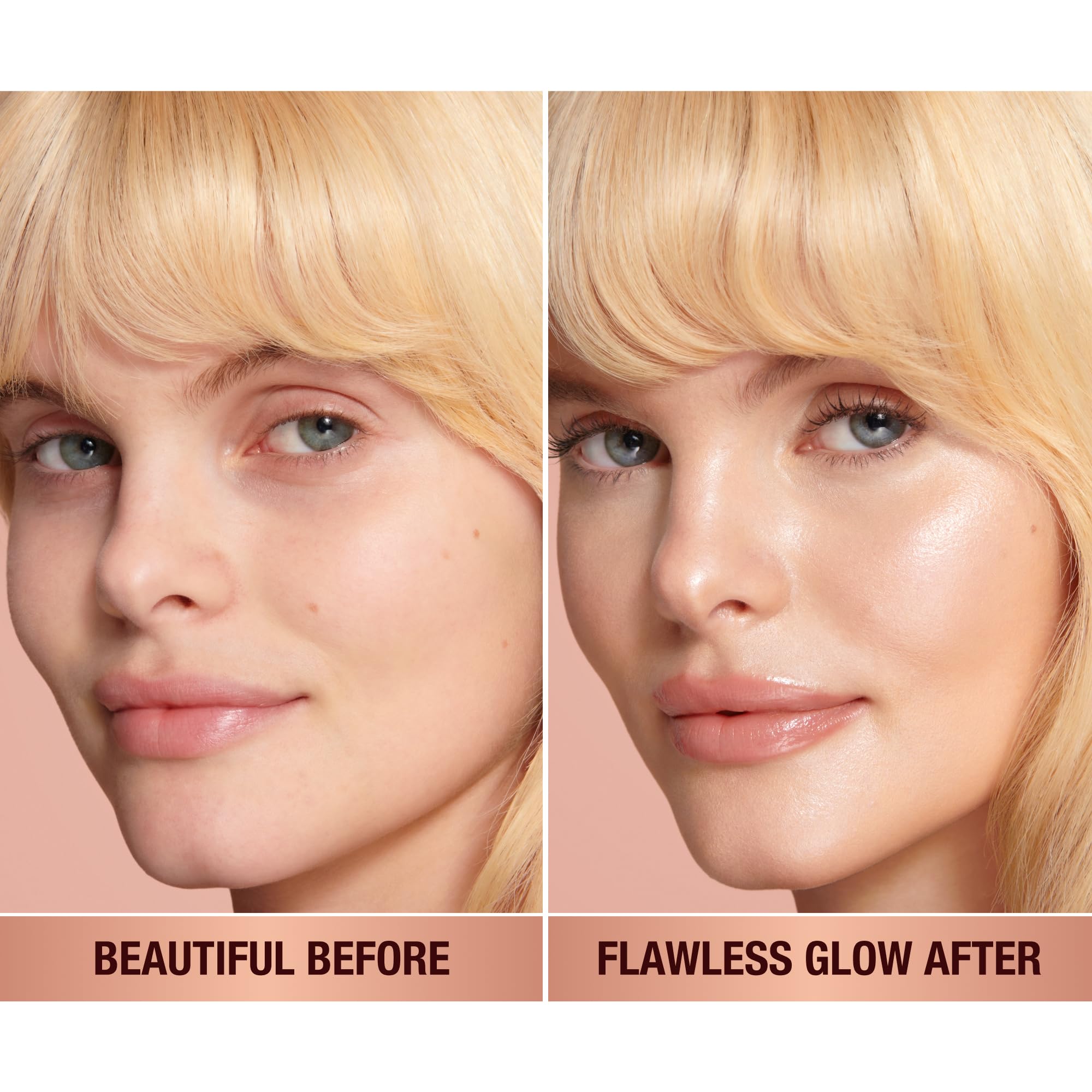 Charlotte Tilbury pump close-up showing precise dispensing and travel-friendly design benefit