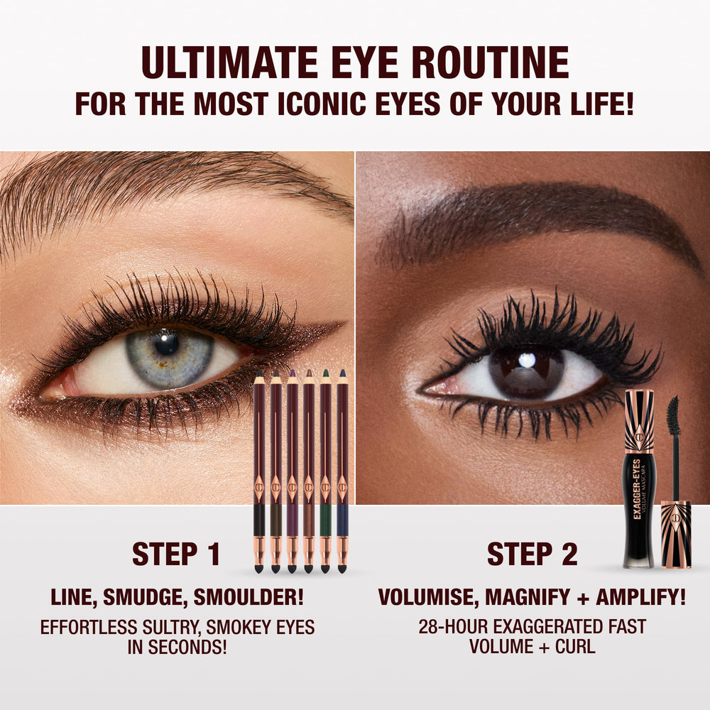 Charlotte Tilbury daytime eye look using Barbarella Brown for soft definition