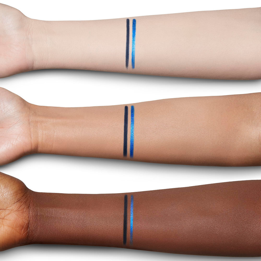 Charlotte Tilbury eyeliner in use closeup brightening eye and enhancing color contrast