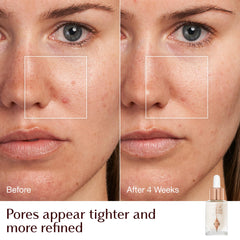 Charlotte Tilbury close-up texture of serum and cream showing blendability