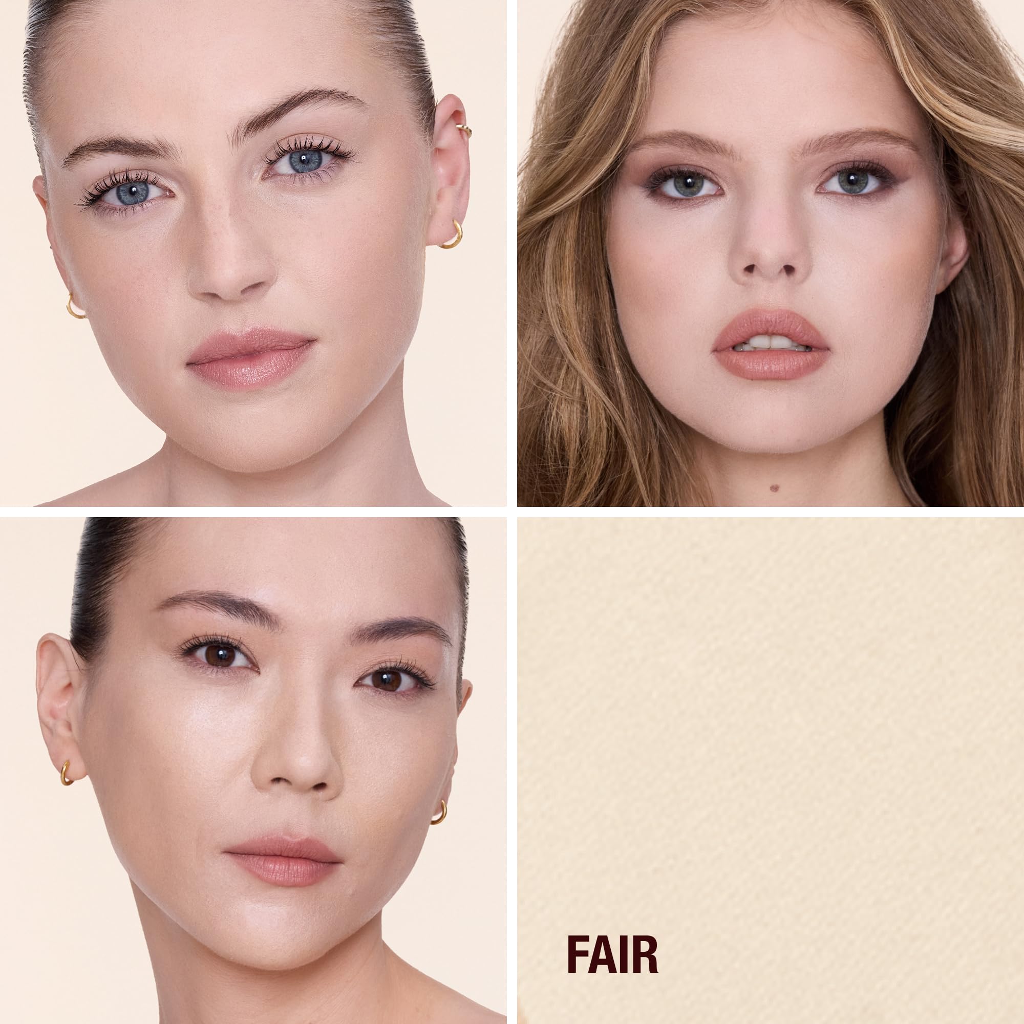 Charlotte Tilbury powder texture close-up revealing ultra-fine, blurring particles for smooth finish