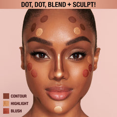 Charlotte Tilbury texture close-up highlighting pearlescent cream and smooth blendability