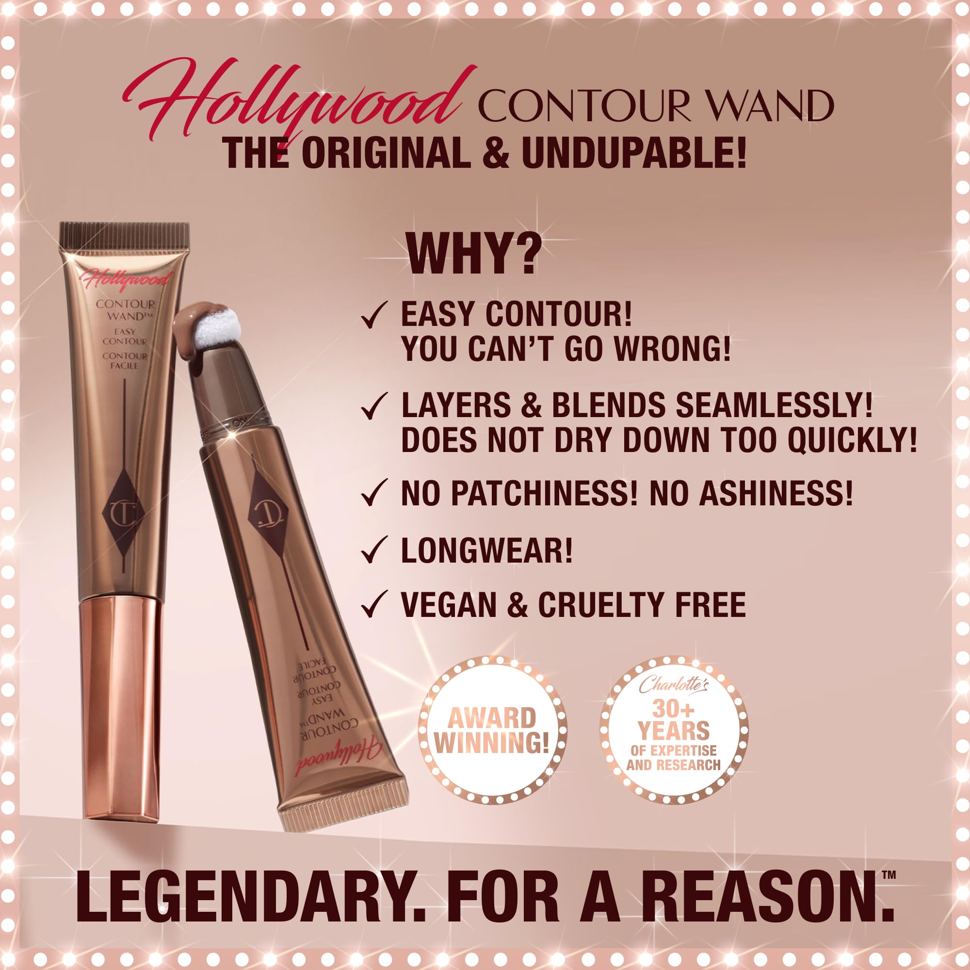 Charlotte Tilbury texture swipe on arm displaying blendable, natural finish
