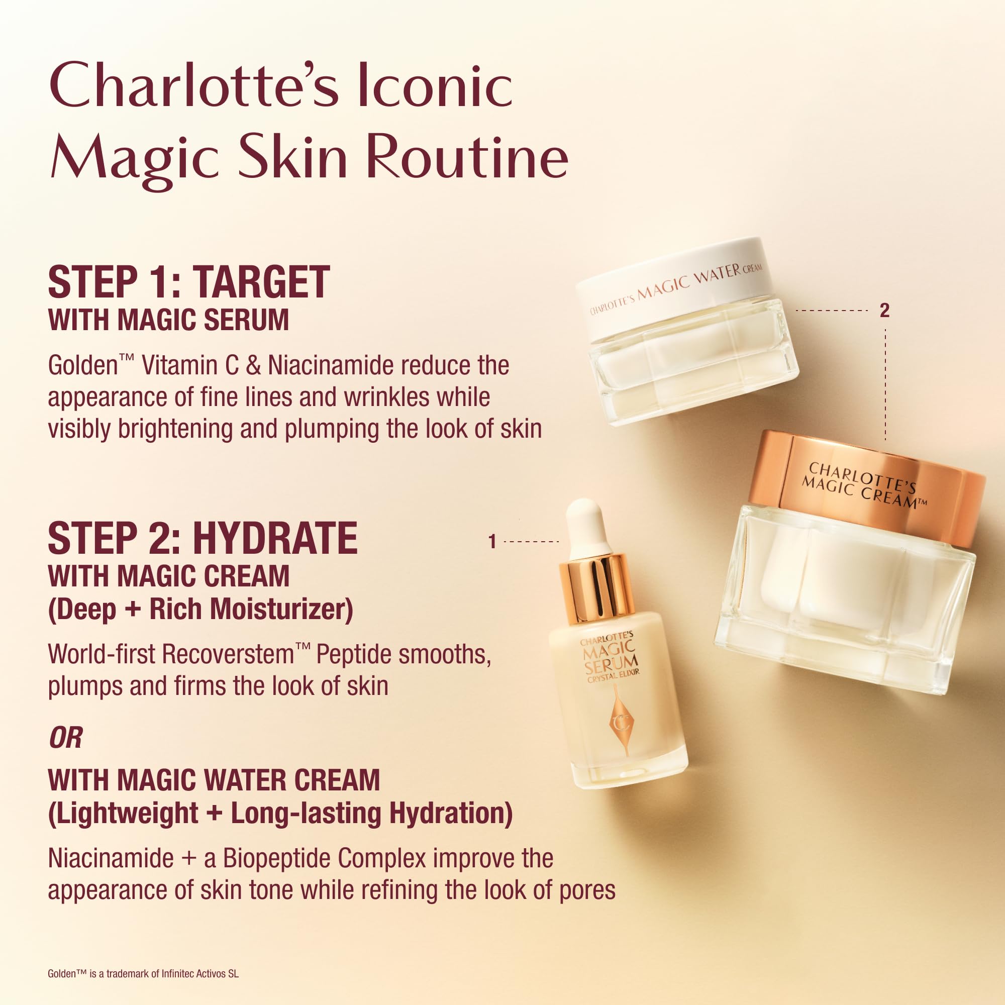 Charlotte Tilbury water cream gel texture demonstrating lightweight hydration