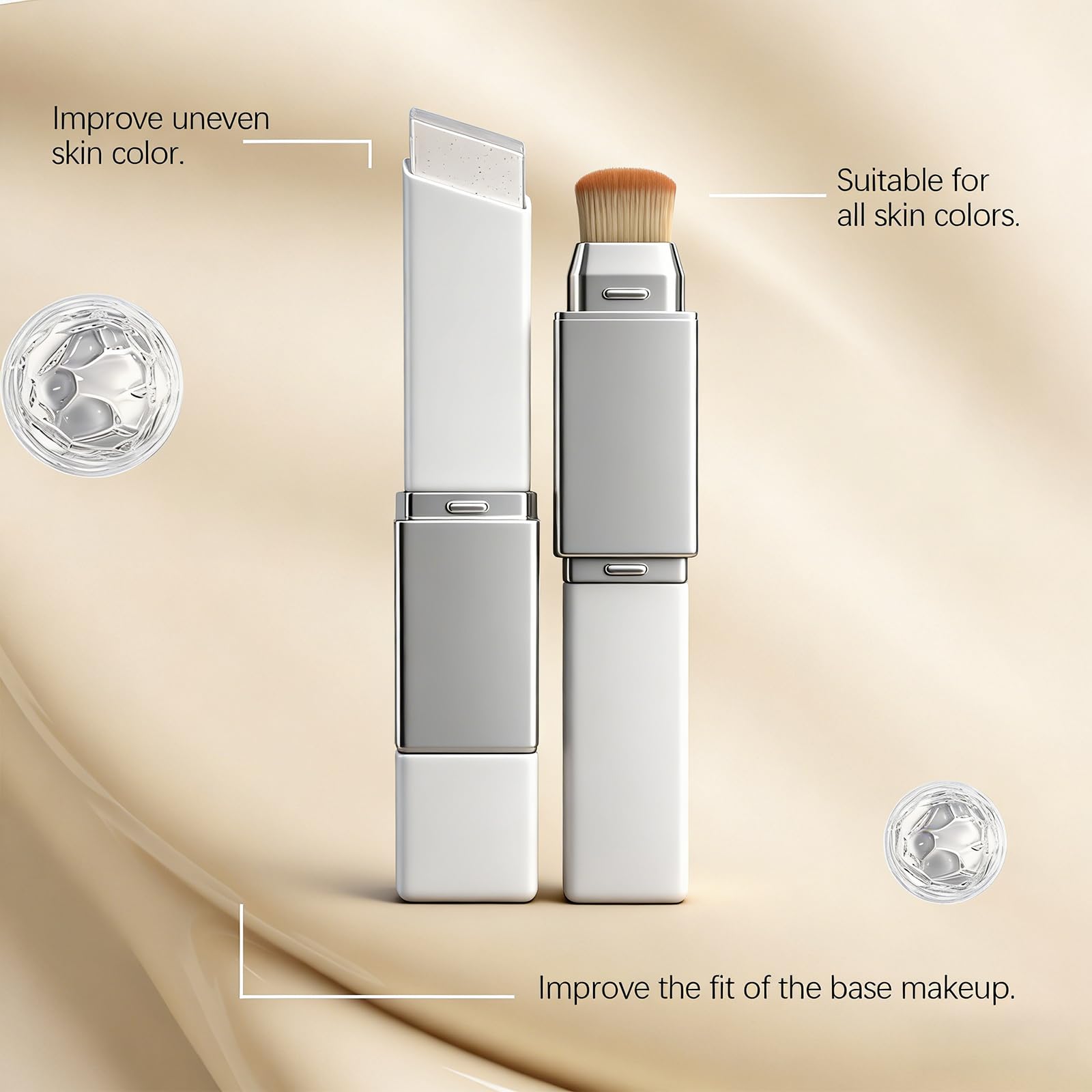 Charm Kiss creamy texture close-up highlighting smooth matte, lightweight finish