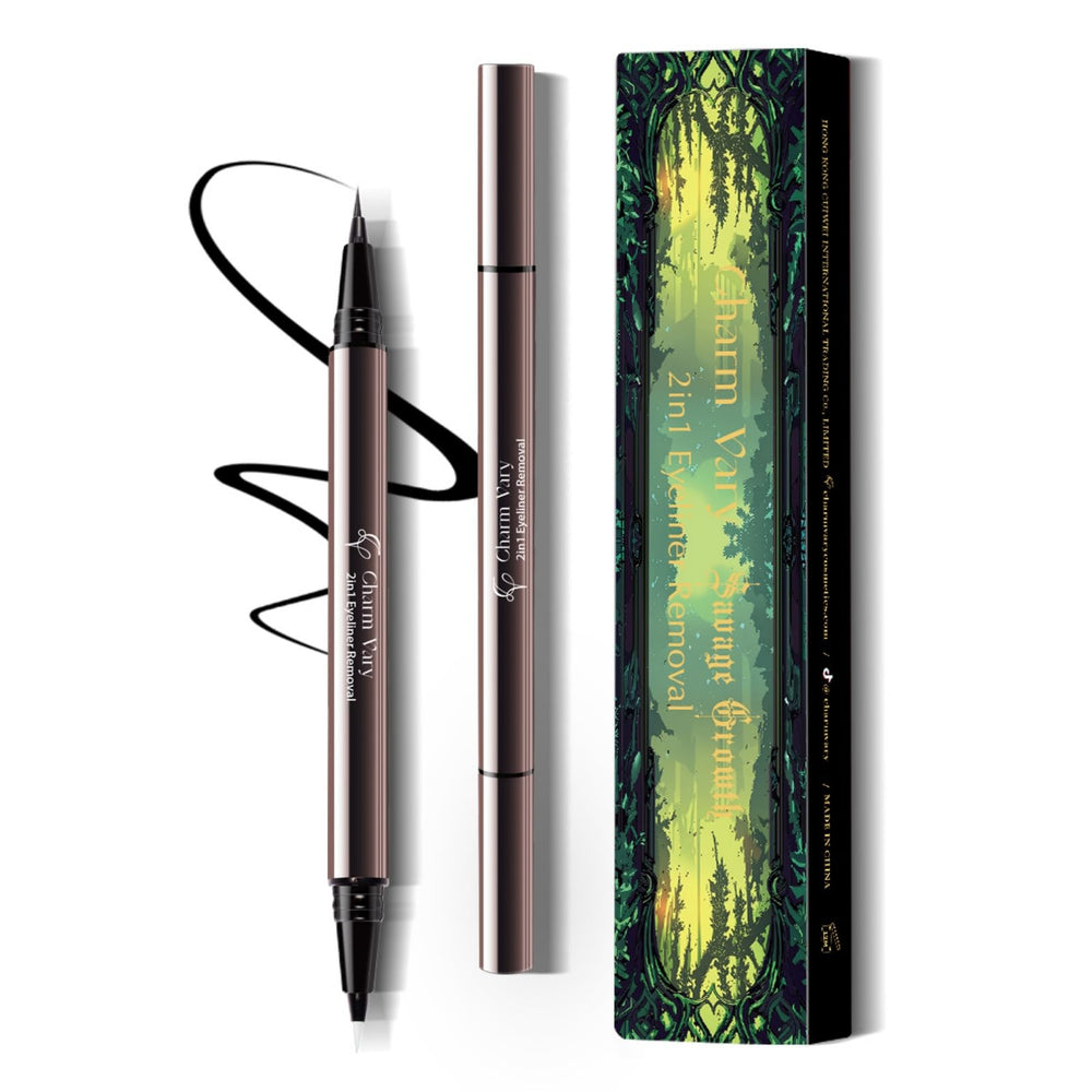 Charm Vary front packaging showing dual-ended pencil and benefits