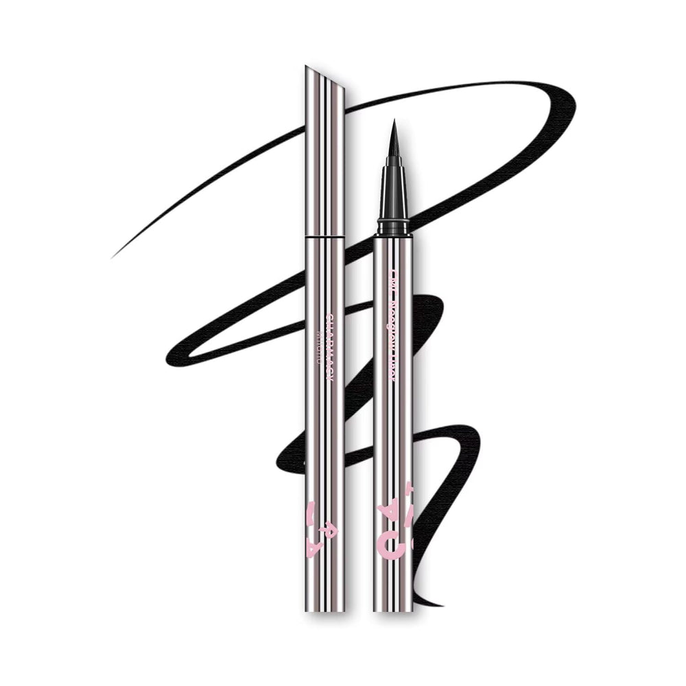 Charmacy front packaging showing product name and sleek pen design benefit: easy storage