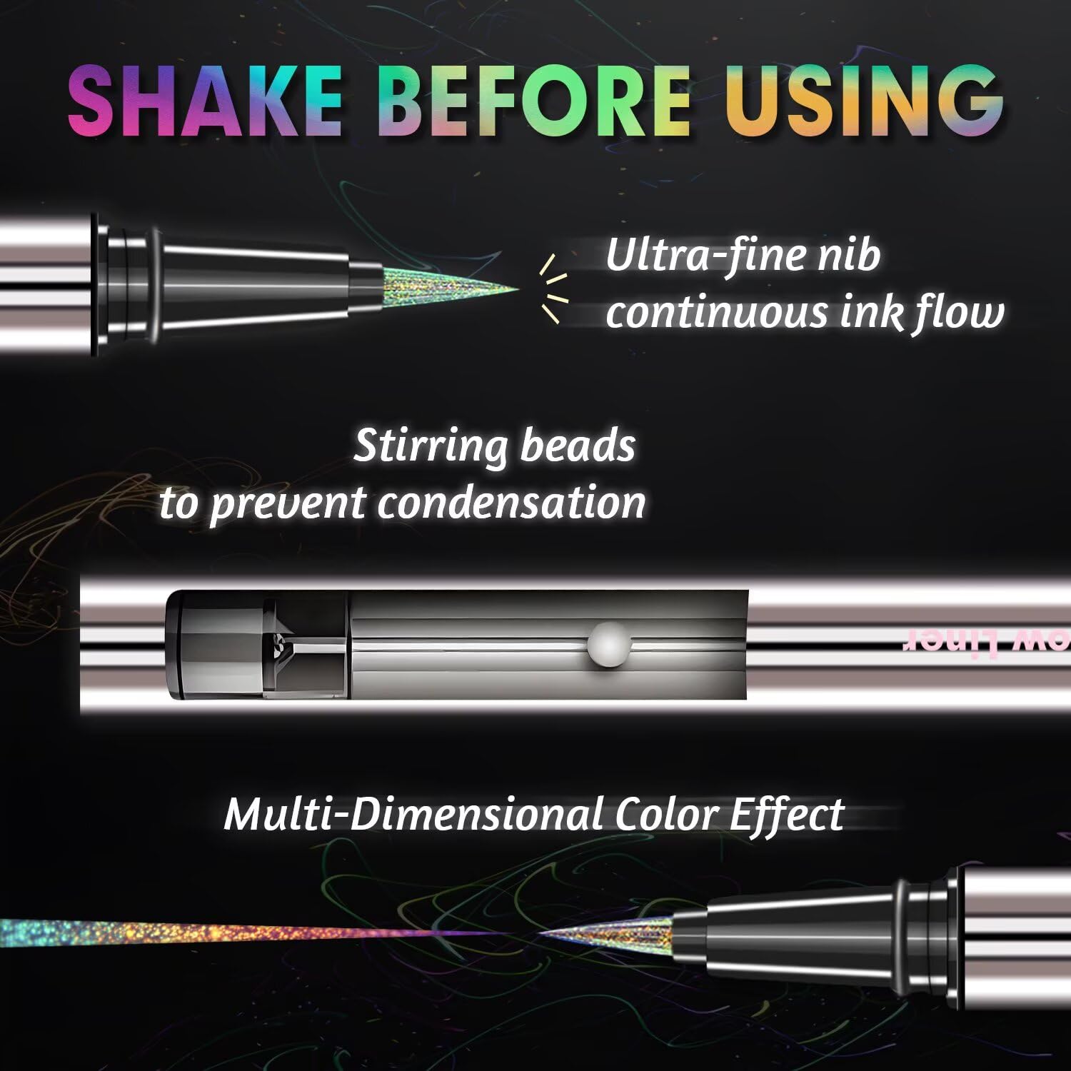 Charmacy Milano applied on eye in lifestyle shot demonstrating long-wear shimmer benefit
