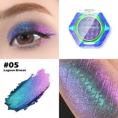 Charmacy Milano swatch on skin demonstrating chameleon shift and strong pigmentation
