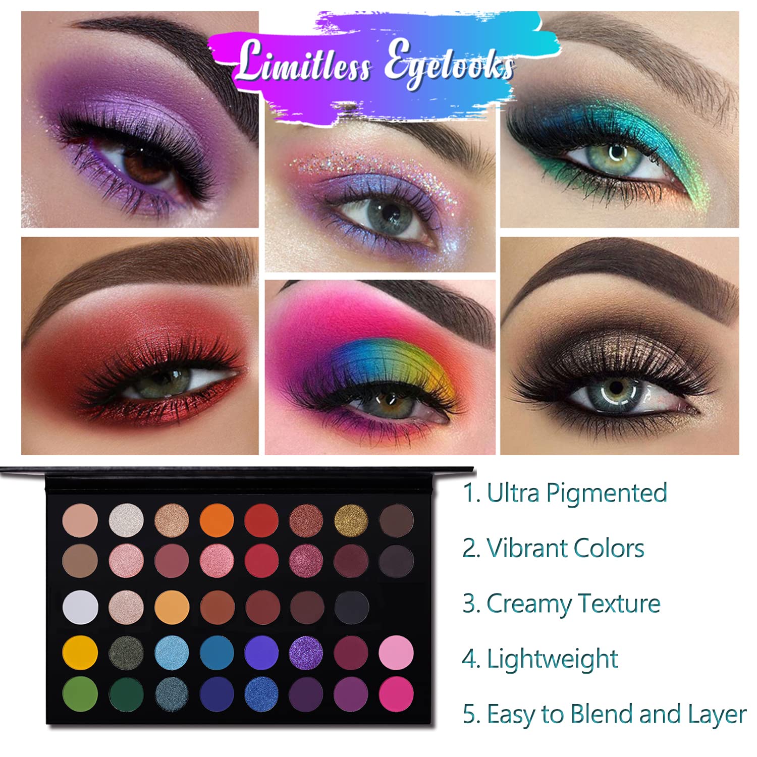 CHARMCODE palette in hand showing compact size and travel convenience benefit