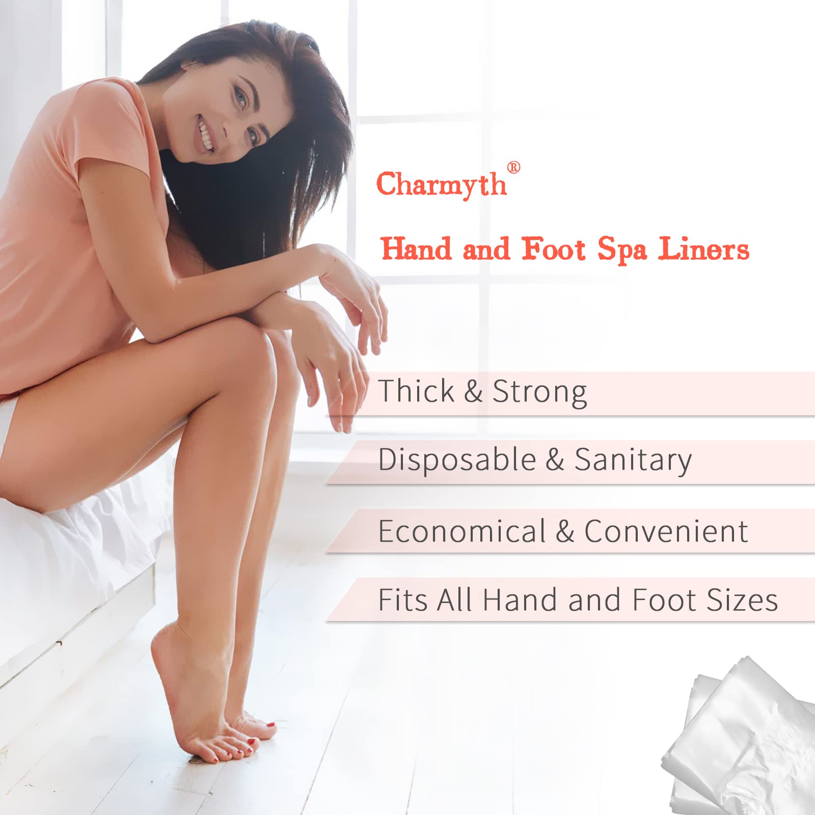 Charmyth liner on hand demonstrating easy insertion and secure fit