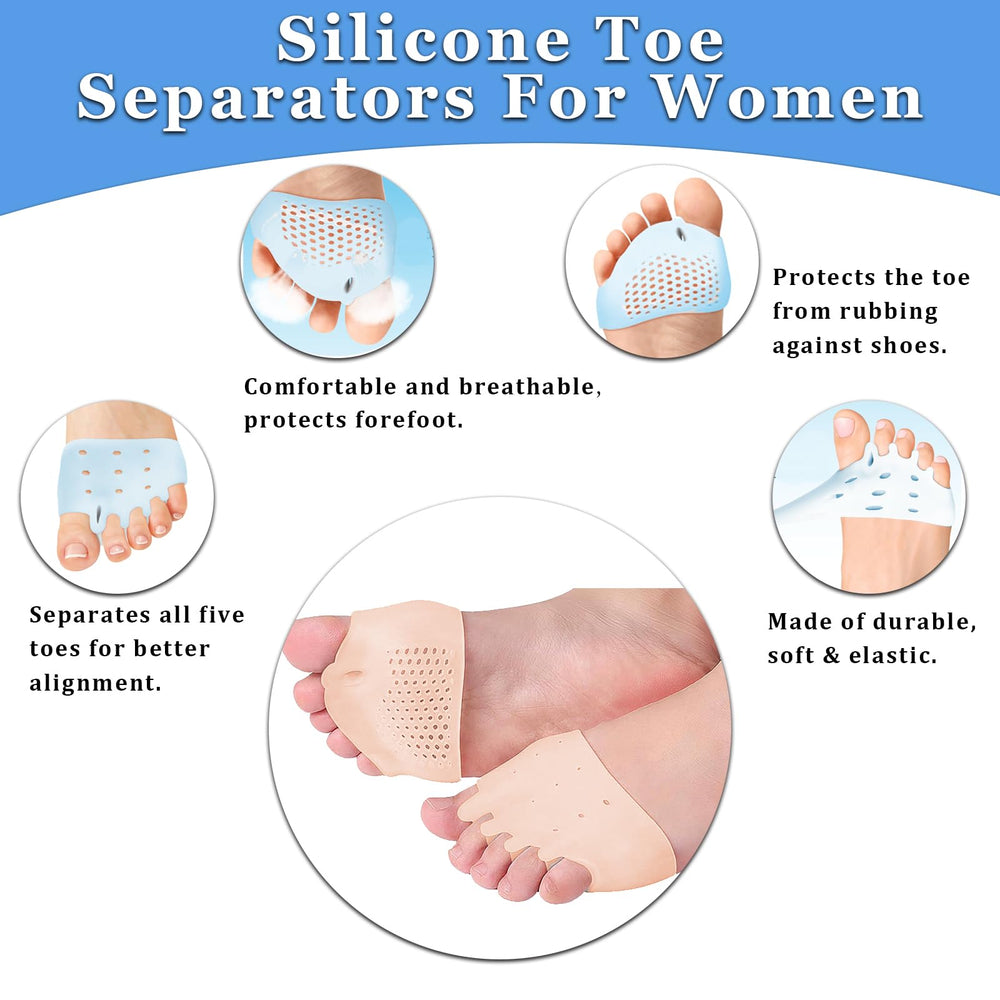 Charunee pair worn on foot side view easing toe alignment
