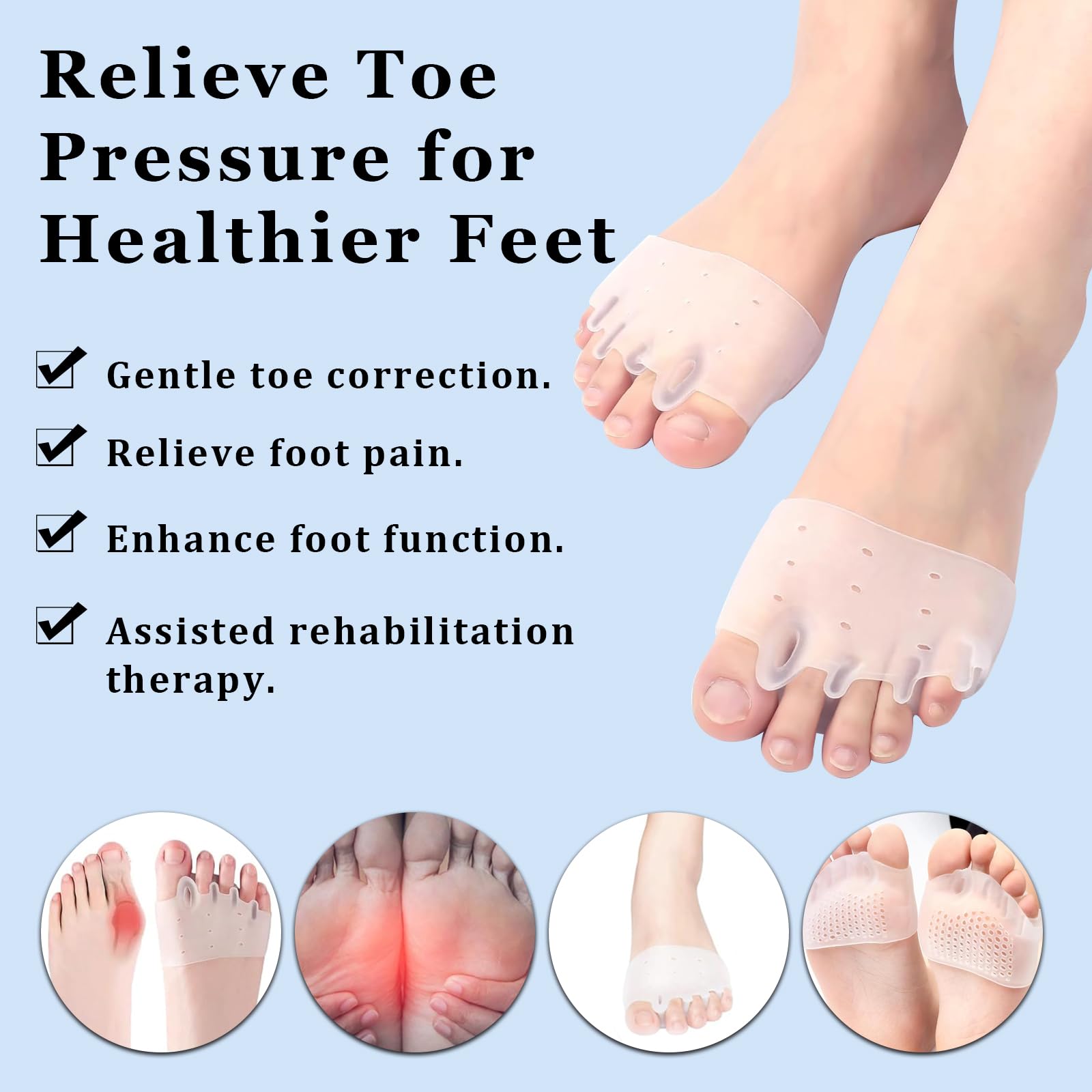 Charunee separators inside shoe showing compatibility and comfort
