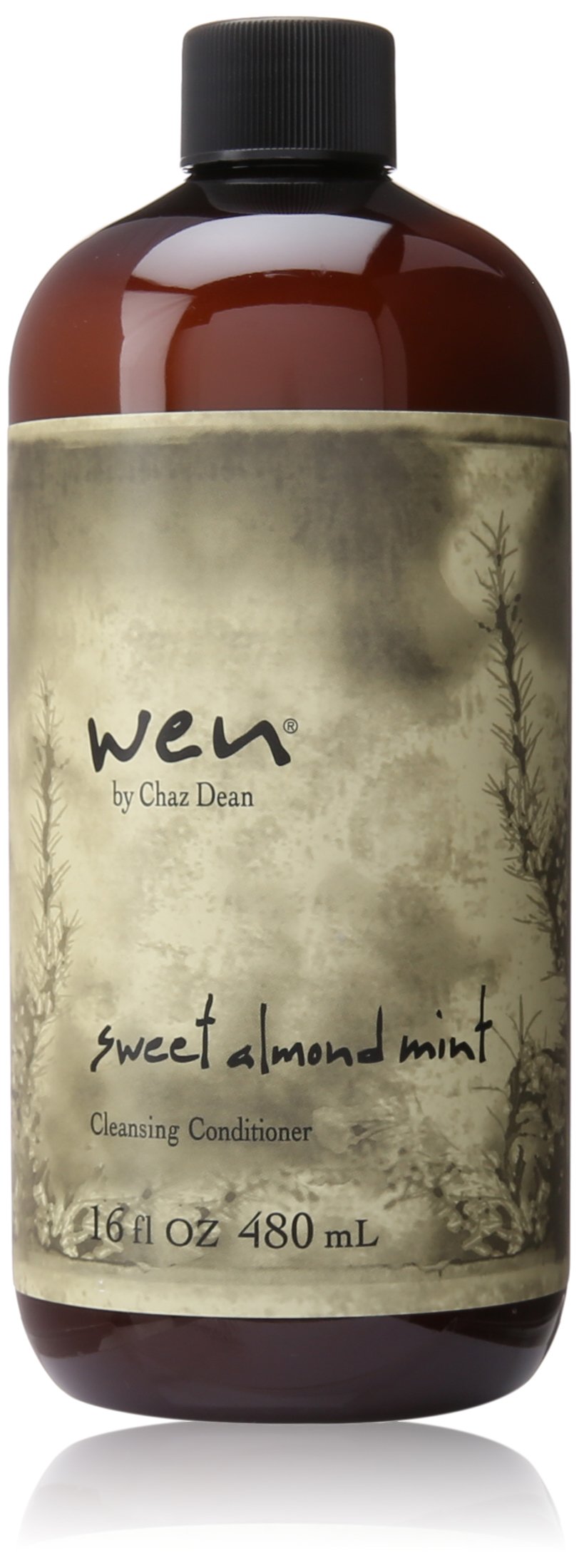 Chaz Dean bottle front label showing Sweet Almond Mint and product size, highlighting nourishing formula