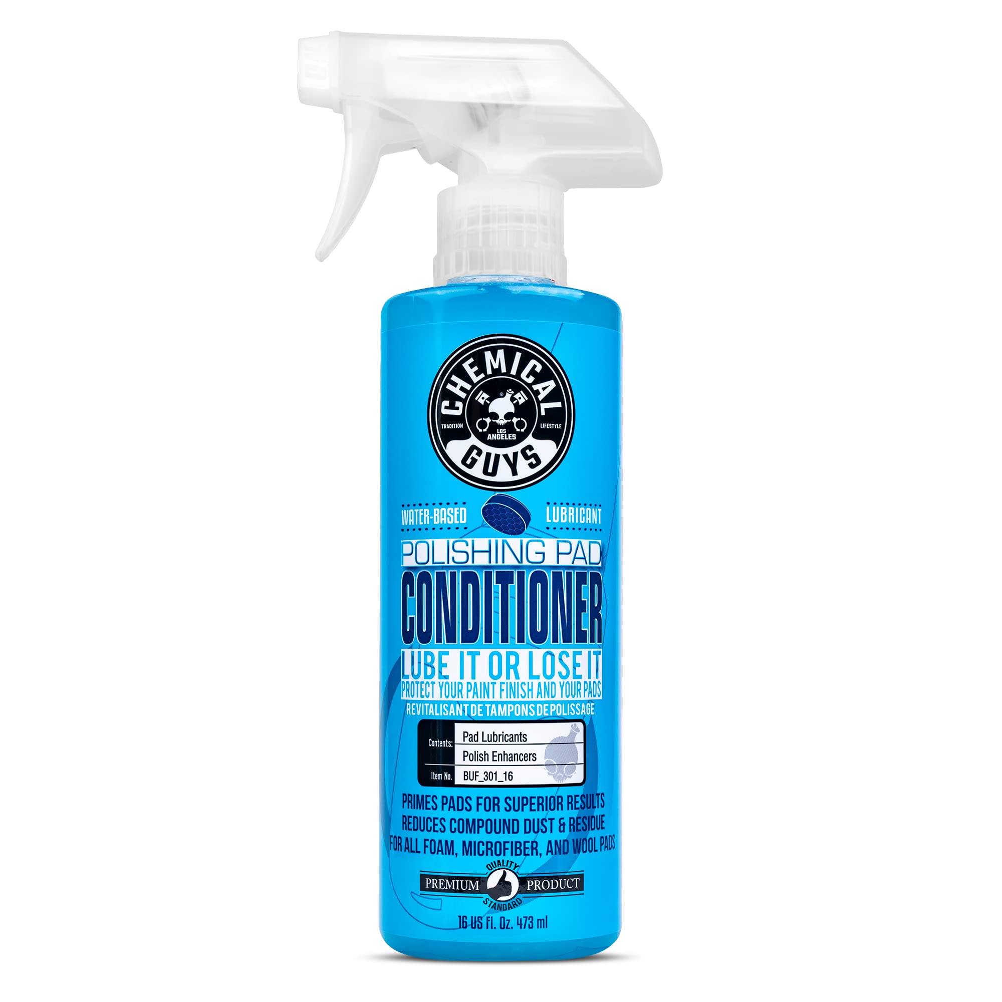 Chemical Guys bottle front view showing product and easy‑to‑use cap benefit