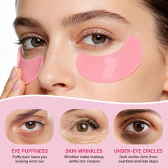 CHHQLZS patches applied under eye reducing puffiness visibly
