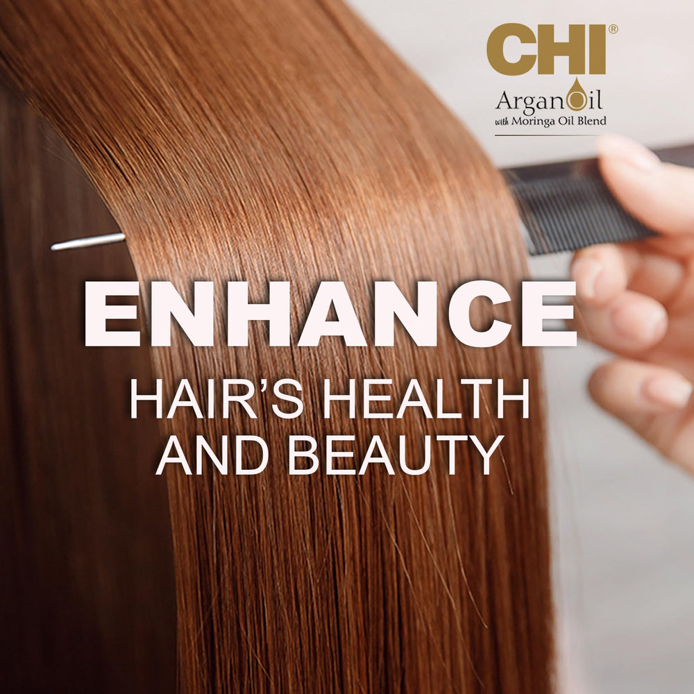 CHI shampoo with conditioner pair illustrating complete argan system benefits