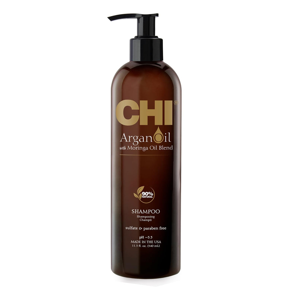 CHI bottle front view showing label and benefit of moisture restoration
